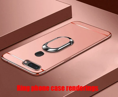 Розовый Чехол a3s для OPPO A3s, чехол 3в1, полная защита корпуса, твердый Роскошный чехол на заднюю панель для OPPO A3S, чехол для телефона s, Ультратонкий чехол - Цвет: Розовый