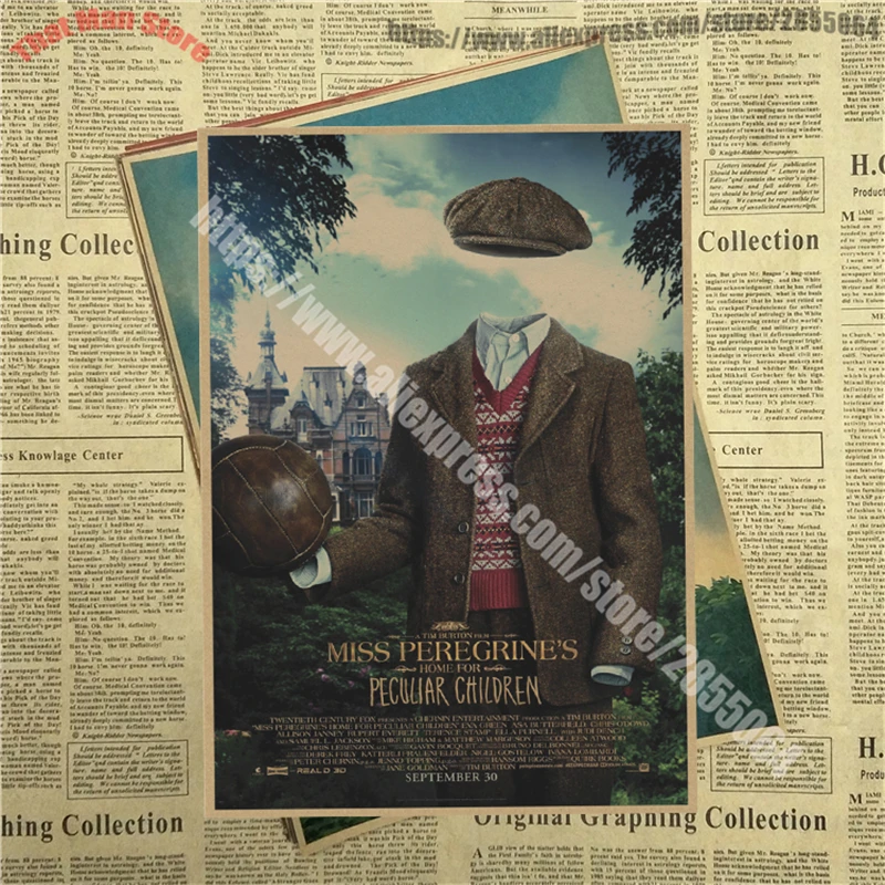 Miss Peregrine's Home для особенных детей core Винтажный Фильм крафт плакат Настенный декор Бар Кафе гостиная столовая