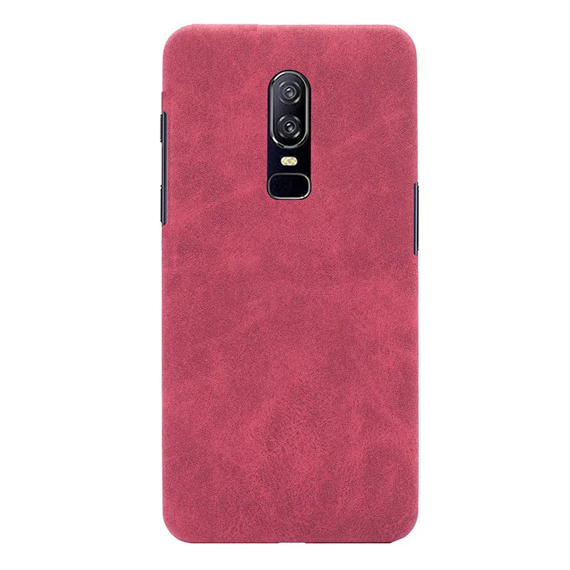 For Oneplus 6 Case PU Leather Hard Plastic Back Cover Phone Oneplus6 One plus Six 2018 funda |