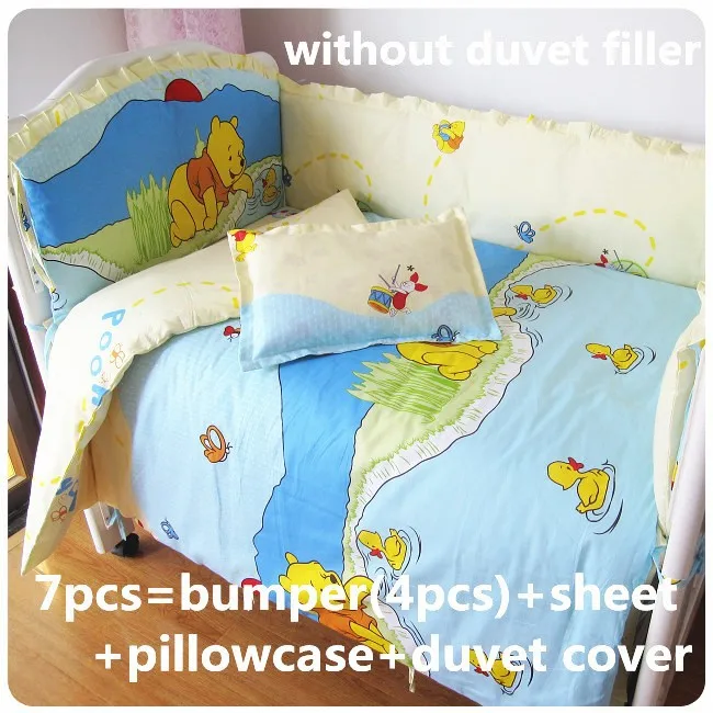 

Promotion! 6/7PCS baby bedding set Infant Bedding Sets Nursery Bedding protetor de berço,120*60/120*70cm