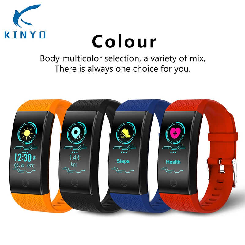 Smart Watch IP68 Waterproof bracelet heart rate Blood pressure Fitness tracker smart wristband pk F1 EX18 xiomi mi band 3 | Электроника