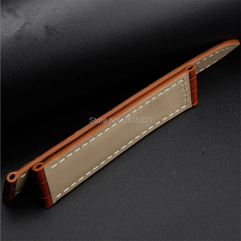 Новый роскошный ремешок из крокодиловой кожи ручной работы Оранжевый для часов с