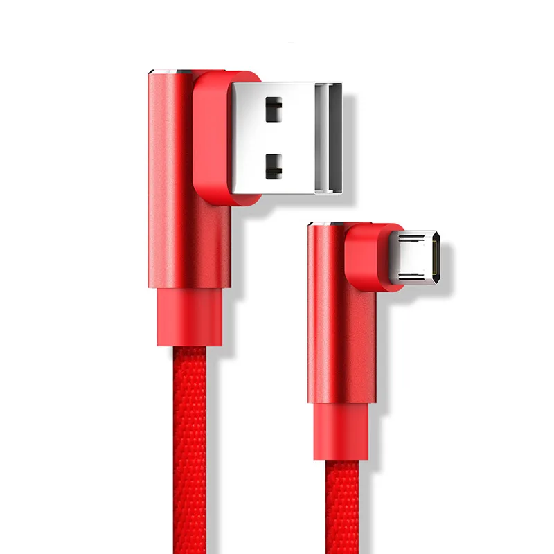 APPACS 90 градусов Micro USB кабель 2.4A быстрое зарядное устройство кабель данных плетеный кабель телефон зарядное устройство кабель для samsung huawei Microusb шнур