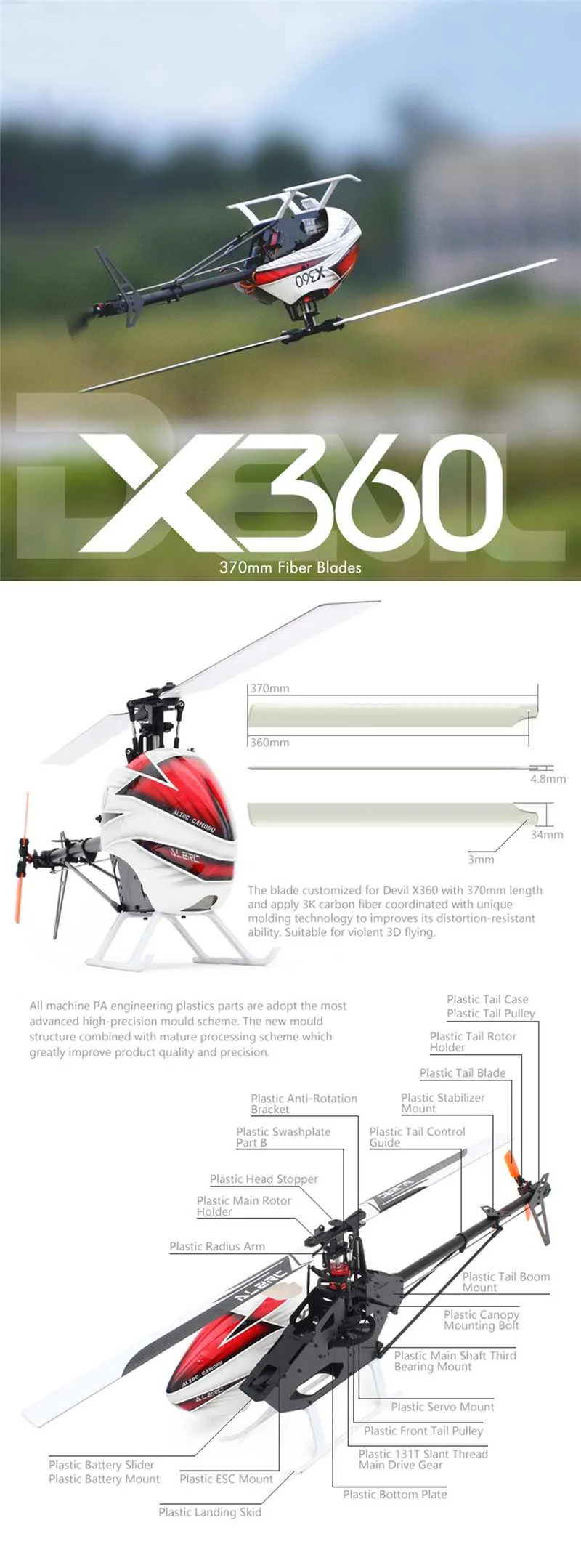 Topacc Новое поступление ALZRC X360 FAST FBL 6CH 3D Flying Upgrade RC вертолет набор игрушек для детей Детские игрушки Подарки