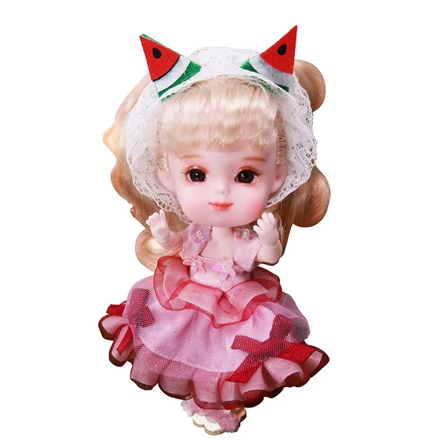 watermelon Мечта фея 1/12 BJD кукла 26 шарнирное тело ob11 мини кукла с обувью 14 см милая детская Подарочная игрушка, имя от DODO - Цвет: watermelon