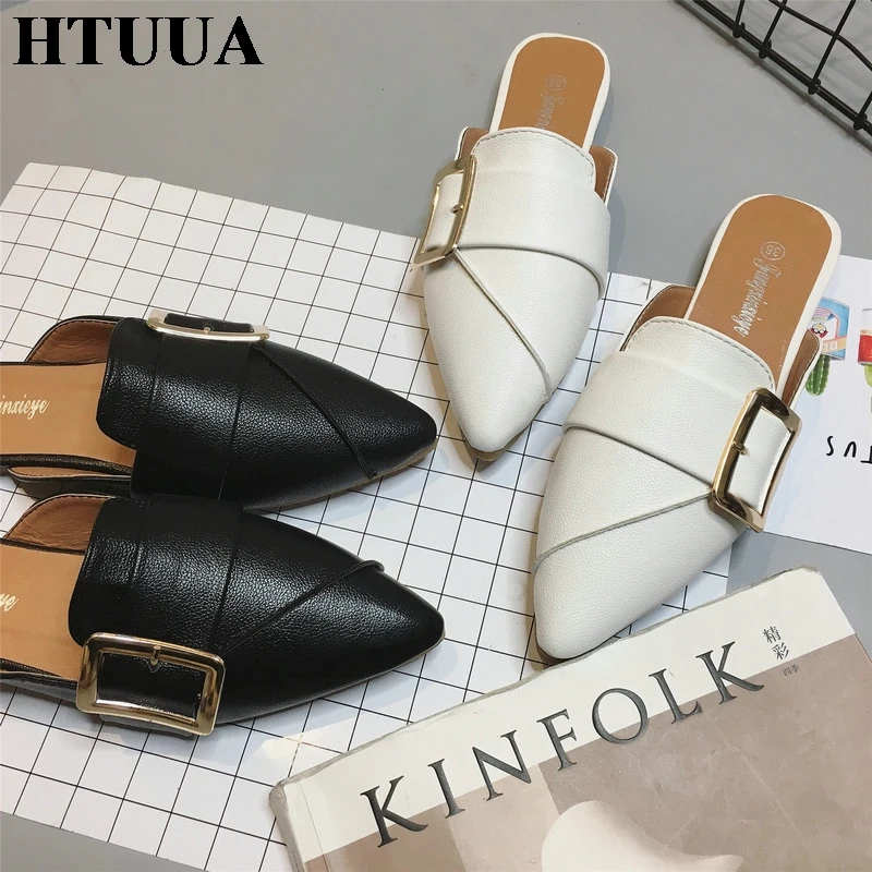 HTUUA сезон: весна–лето Для женщин балетки на плоской подошве Шлёпанцы женская
