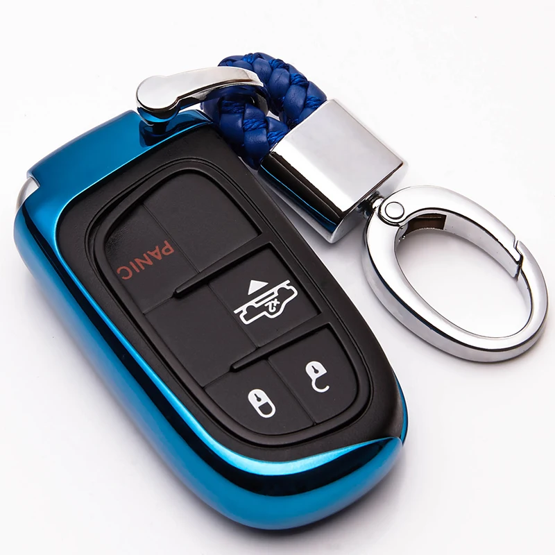 

KUKAKEY TPU Car Key Case Cover For JEEP Grand Cherokee Dodge JCUV dart Journey Chrysler 300C For Fiat Auto Accessories