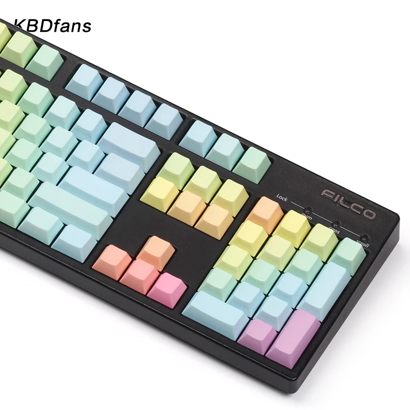 Пустой pbt keycap rainbow cherry профиль для mx Переключатель 104 клавиш|Клавиатуры| |