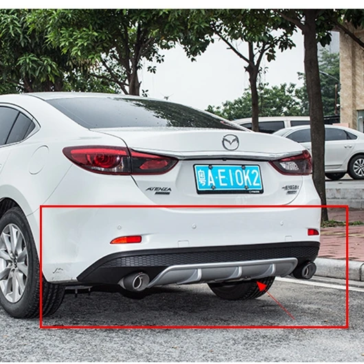 MONTFORD для Mazda 6 M6 Atenza ABS пластик задний спойлер диффузор бампер Защита защитная накладка