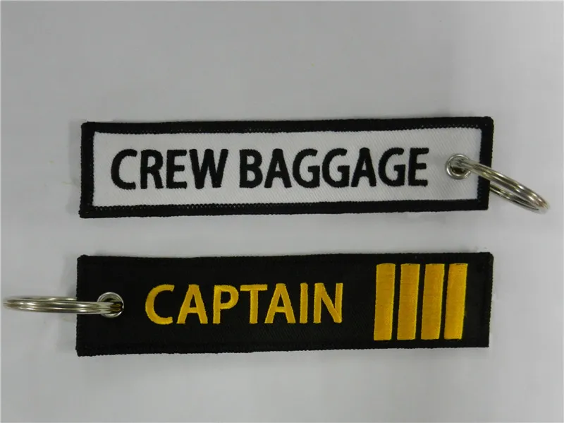 Брелок для багажа Captain Four Bar Crew багажный брелок авиакомпании тканая бирка на