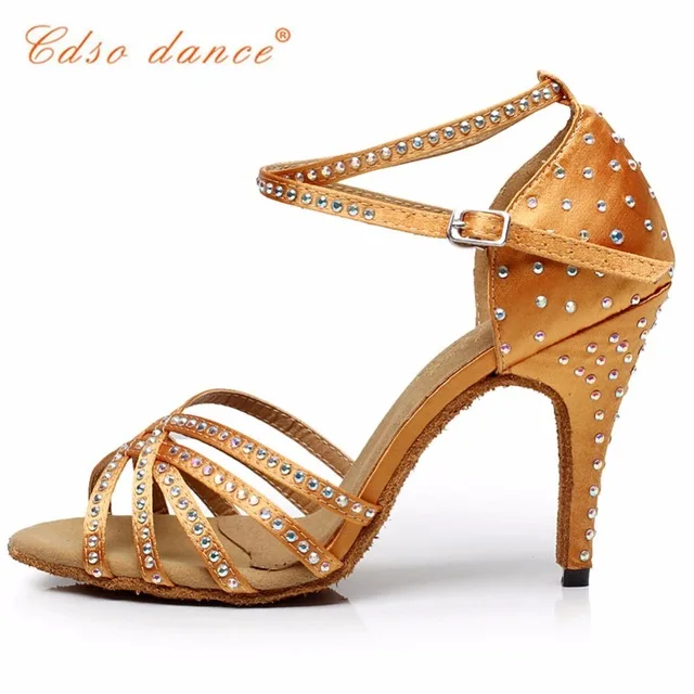 Cdso dance 10316 черная танцевальная обувь из искусственной кожи со стразами для