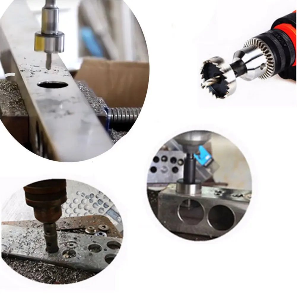 5pcs HSS Hole Saw Tooth Kit Tools Metal Milling Cutters Drill Bit Set 16/18.5/20/25/30mm