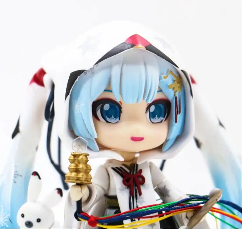 10 см аниме фигурки Хацунэ Мико Снежный журавль nendoroid Хацунэ Мику фигурка Коллекция Модель игрушки для детей подарки на день рождения