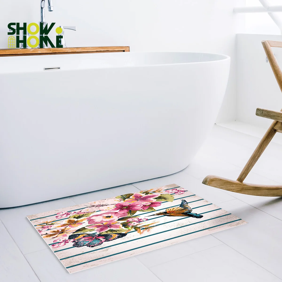 Showhome бабочка птица персик цветок аксессуары для ванной набор грязи мусор грязь