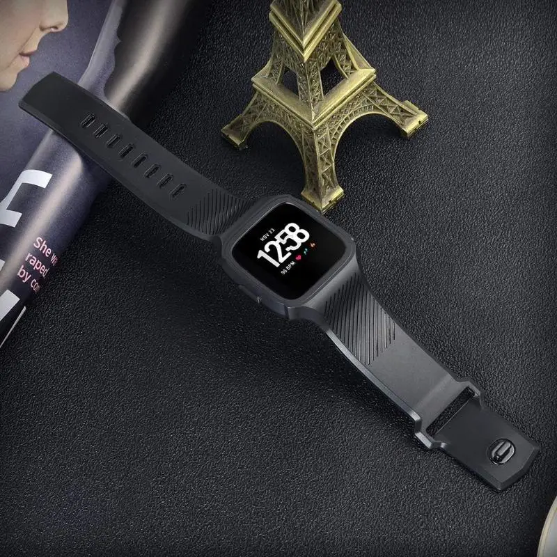 ALLOYSEED силиконовые полное покрытие Браслет для Fitbit Versa, ремешок сменный наручный ремешок для Fitbit Versa Ремешок Браслет аксессуар