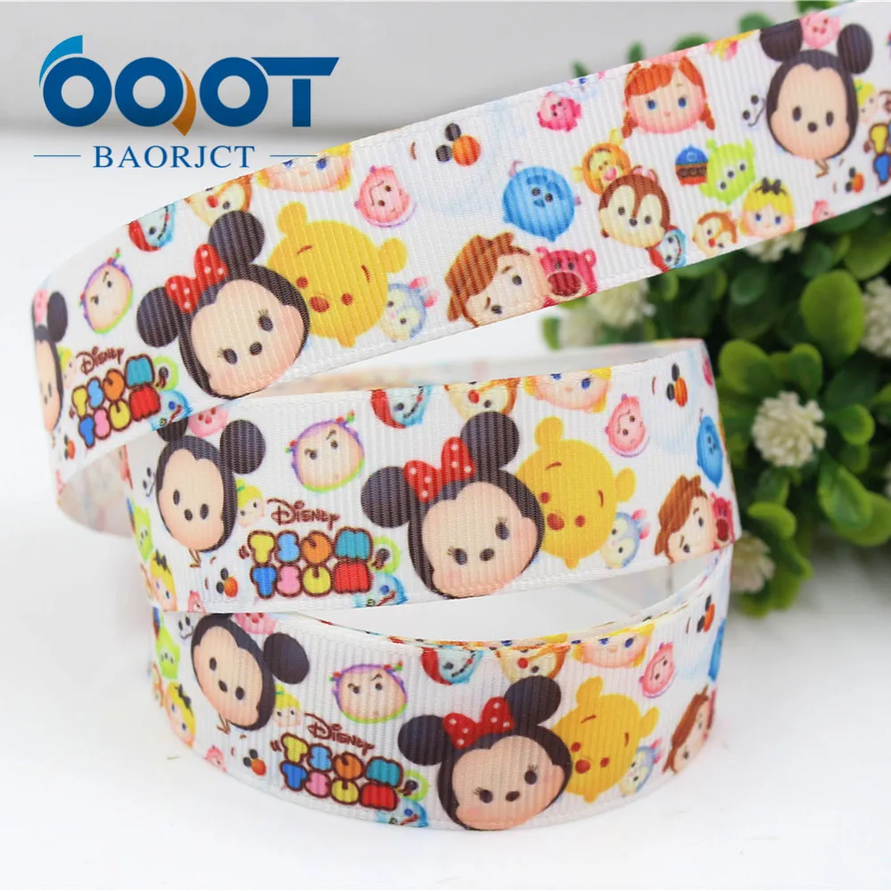 OOOT BAORJCT 175227 22 мм 10 ярдов Мультяшные ленты термопечать grosgrain Свадебные аксессуары