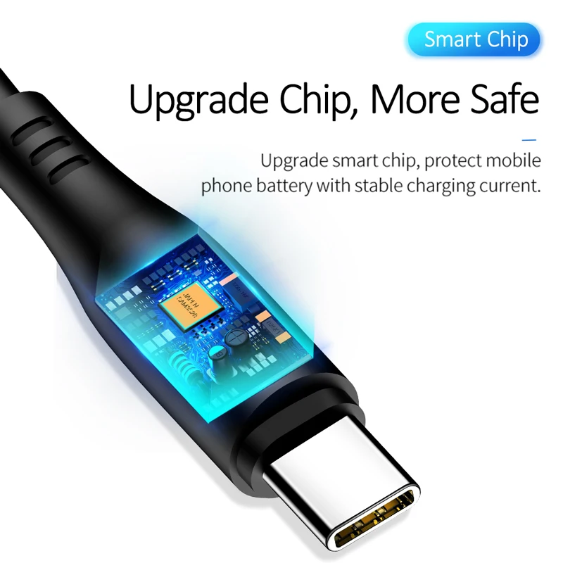 USAMS USB Type C кабель для Samsung Быстрая зарядка Type-C мобильный телефон кабели Xiaomi Huawei