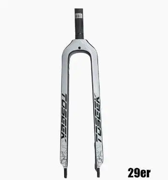 29er white TOSEEK 26/27. 5/29 дюймов труба из углеродистого волокна 3K полностью из углеродного волокна, вилы велосипед Mtb горный велосипед вилка, части велосипеда 1-1/" Лидер продаж вилка - Цвет: 29er white