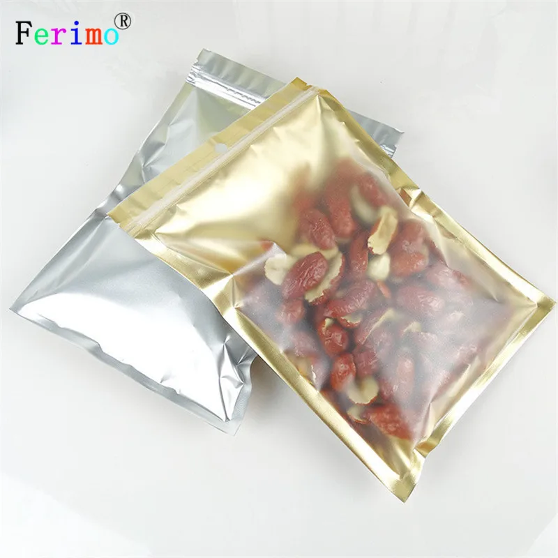 

Ferimo free shipping 100pcs 7.5*12cm dumb aluminum bag with semitransparent self sealed bag food storage bags