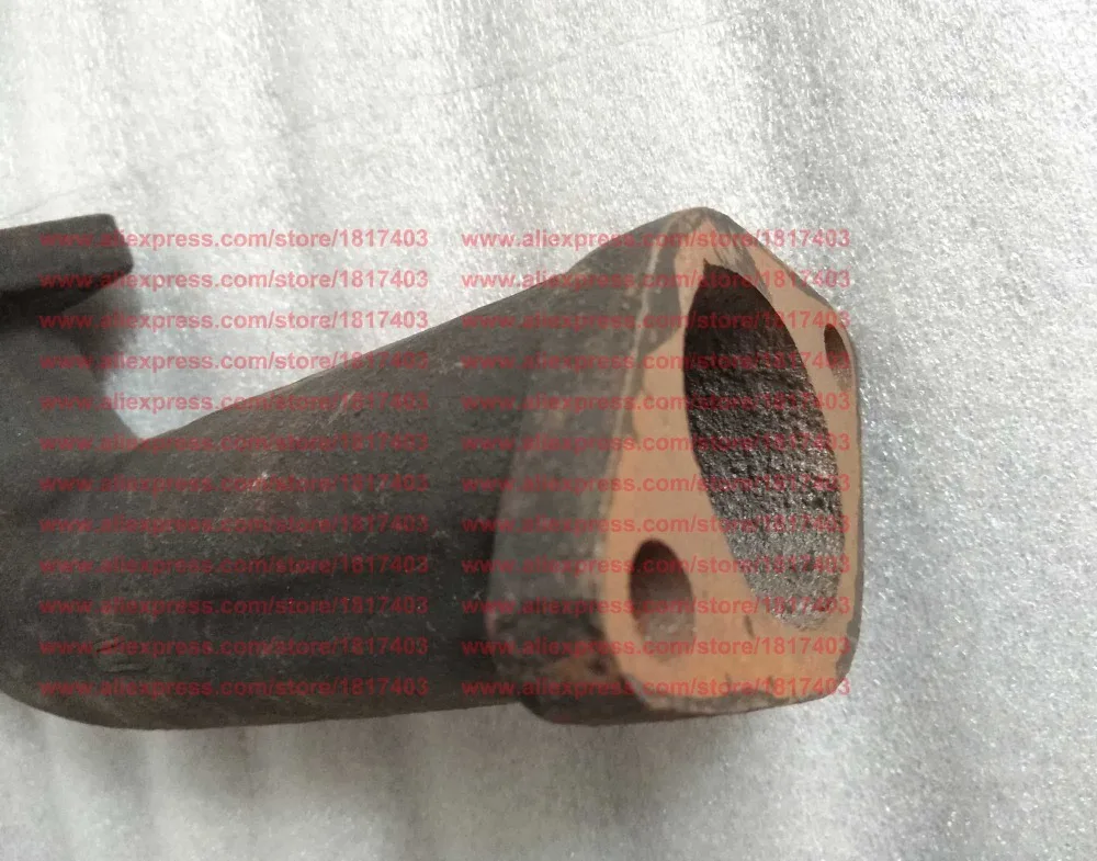 Y385T-6-08003 (KM385T-08003) изгиб выхлопных газов (фланец с 4 отверстиями) Yangdong Y380T Y385T Laidong KM380