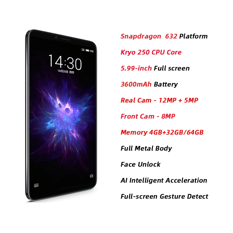 Meizu Note 8 Note8 глобальная ПЗУ 4 Гб 64 восьмиядерный смартфон Snapdragon 632 двойная задняя