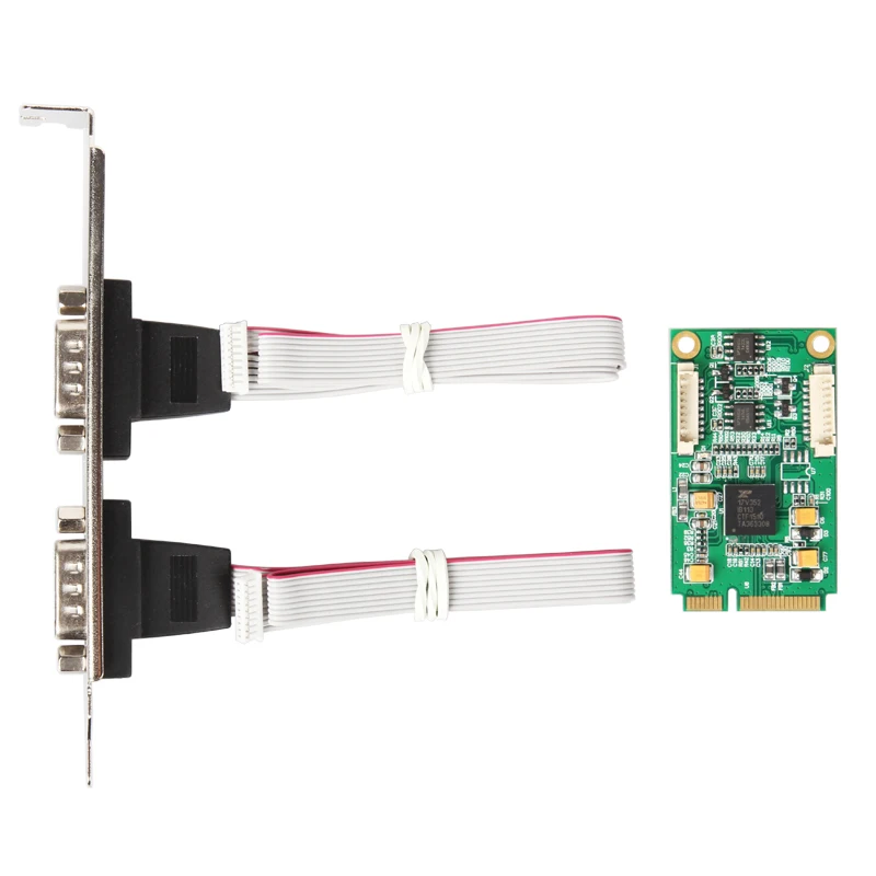 Высокоскоростной 2-портовый RS422 RS485 мини PCI-Express контроллер адаптер