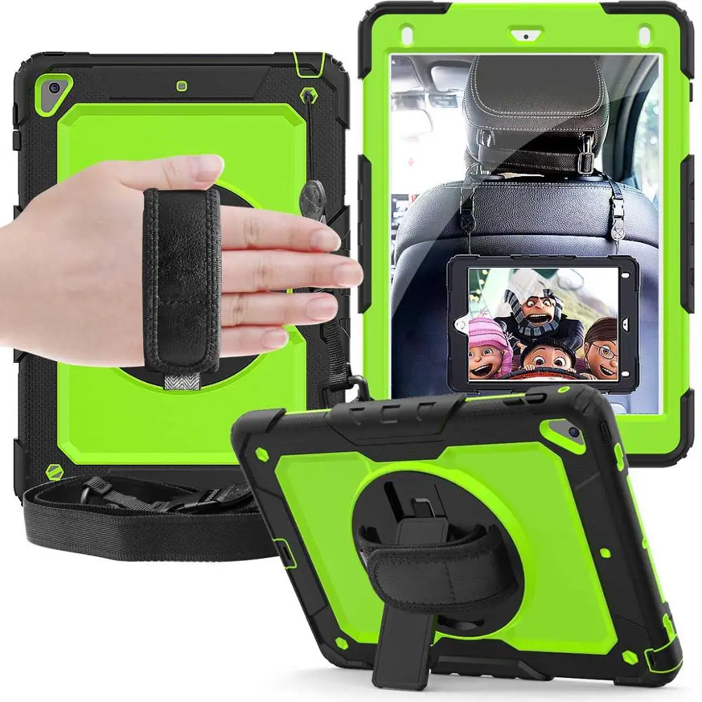 1 Чехол для iPad 6-го/5-го поколения, вращающийся на 360 градусов, гибридный бронированный чехол, подставка, держатель карандаша, Защита экрана для iPad 9,7 Air 2 - Цвет: 1