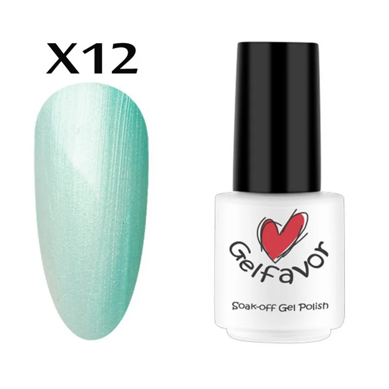 Лак для ногтей Гель лак Shimmer Однотонная одежда X1 ~ X12 гели маникюр полировка