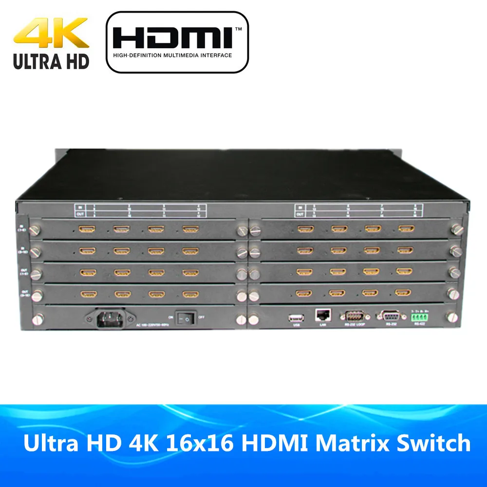 DHL Free Shipping Ultra 4Kx2K 16x16 HDMI Matrix Switcher ProAV Premium Quality 16 Input Output Full HD 1080P 3D | Электроника