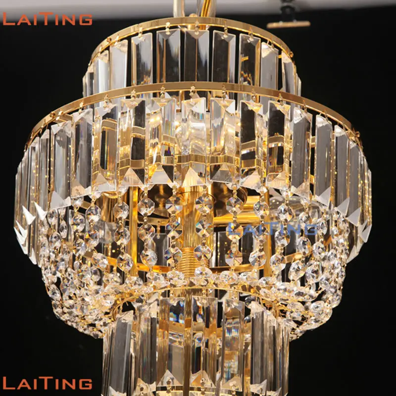 Последние пять дней K9 прозрачные хрустальные бусины Lustre Gold Led большая лобби