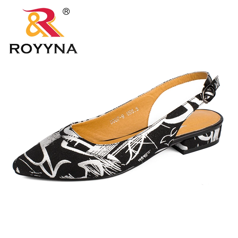 ROYYNA/новые модные стильные женские туфли-лодочки с острым носком Женские