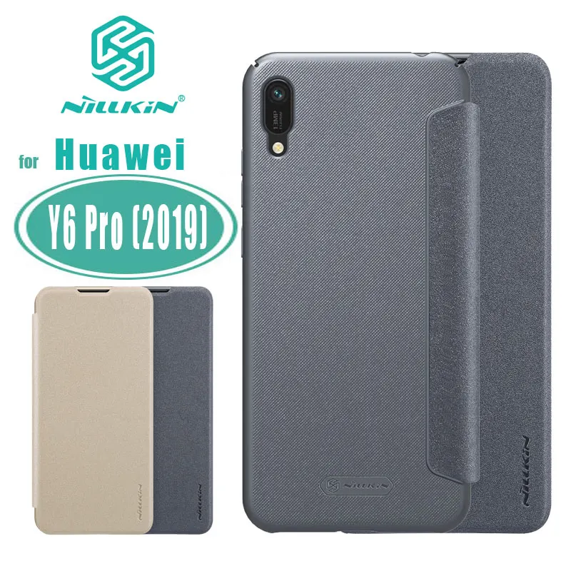 Чехол-книжка для Huawei Y6 Pro 2019 блестящий кожаный | Чехлы