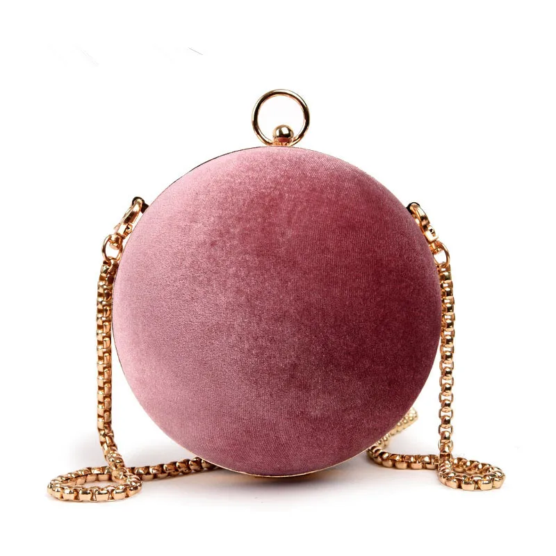 

Best Price Women's Beaded Diamond Tellurion Evening Bag Bridal Wedding Round Ball Wrist Bag Clutch Purse Handbag pink