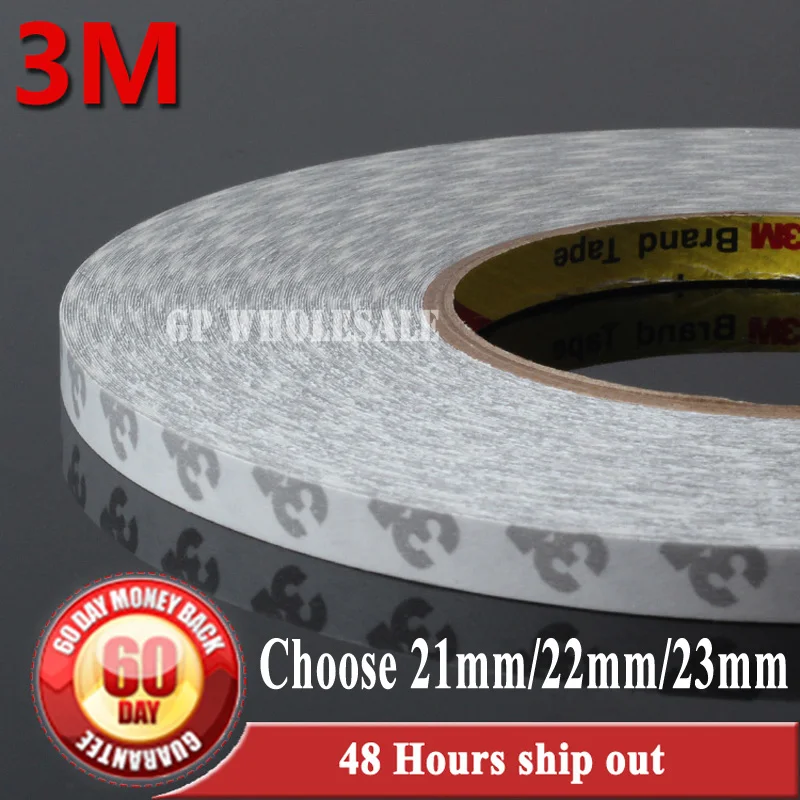 

1 Roll 21mm (or 22mm/ 23mm) * 50 Meter 3M9080 High Performance Double Sided Adhesive Tape Widely Using for Cell Phone Screen LED