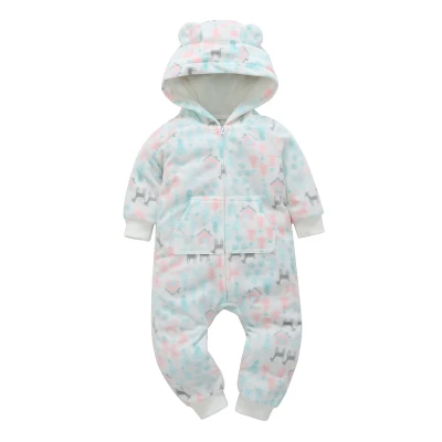 Для малышей, с милым медведем Комбинезон флисовый комбинезон Bebes кукла трансфер до теплая одежда с капюшоном на осень, комбинезоны для девочек Комбинезон Одежда для мальчиков Одежда для новорожденных, комплект детской одежды, Bebe - Цвет: 020-23