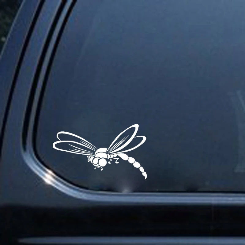 YJZT 15.1CM*8.8CM Delicate Dragonfly Beautiful Nifty Vinyl Decal Nice Car Sticker Black/Silver C19-0862 | Автомобили и мотоциклы