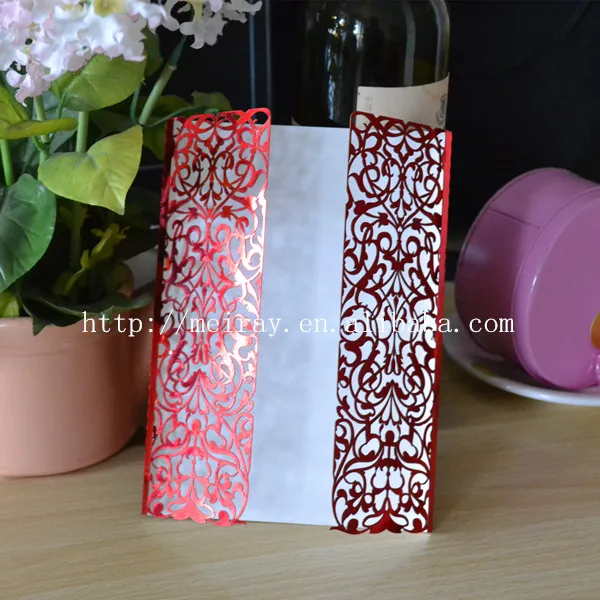 Свадебные открытки лазерной резки оранжевые свадебные приглашения с кружевом