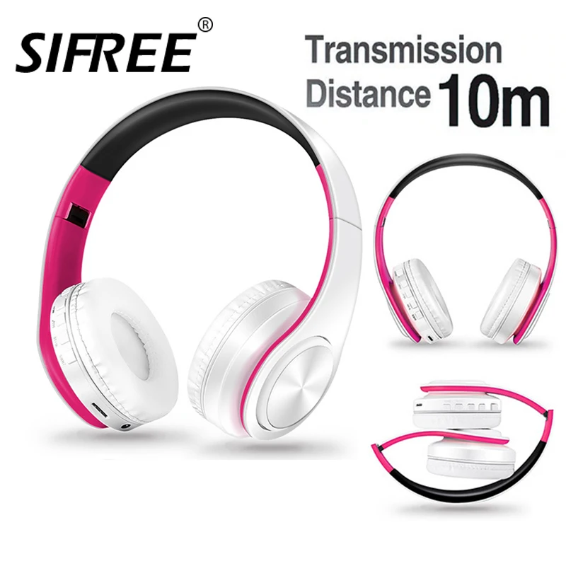 Hi Fi стереонаушники Bluetooth музыкальные наушники гарнитура с поддержкой FM и SD карт