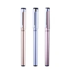 1 шт., металлические гелевые ручки с роликами, 0,5 мм, черные чернила, Подарочная гелевая ручка для гладкого письма, канцелярские товары, офисные и школьные принадлежности