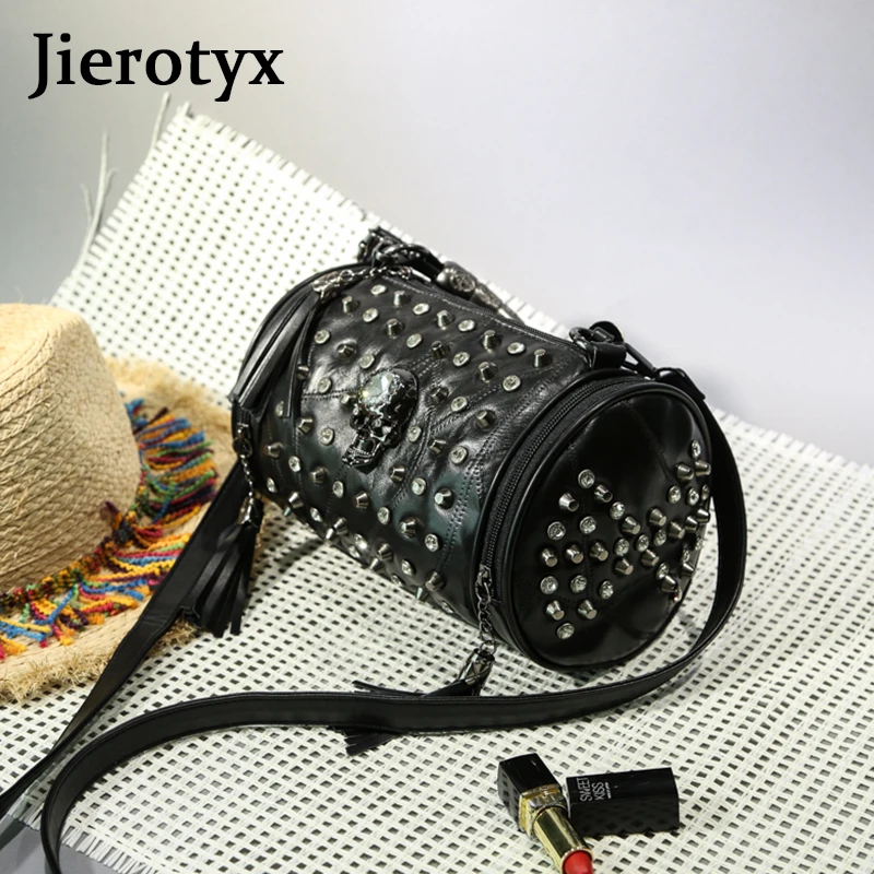 Сумка мессенджер JIEROTYX женская из натуральной овечьей кожи роскошный саквояж на