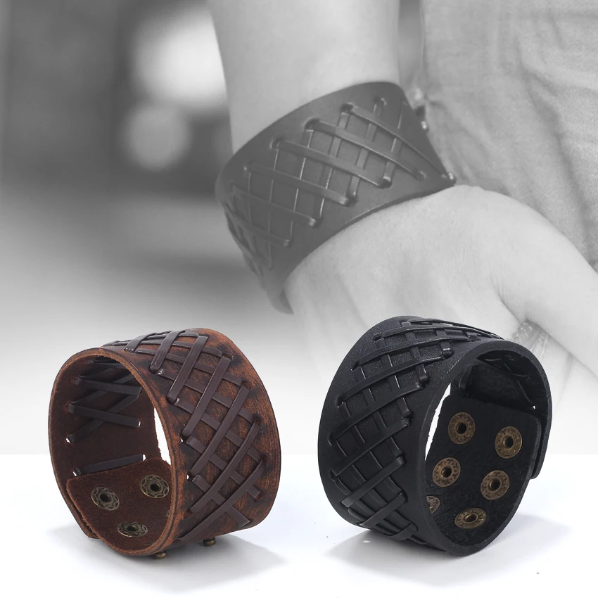 2017 рождественские подарки Для мужчин браслет для женщин Винтаж кожаный pulseira