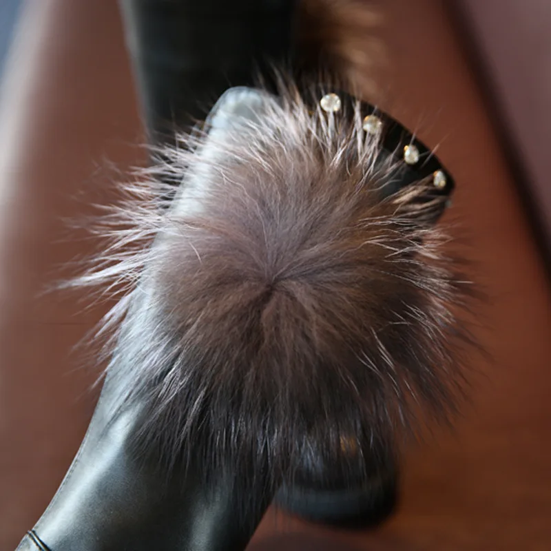 Модные кожаные сапоги для девочек коллекция 2017 года зимняя детская обувь Ботинки