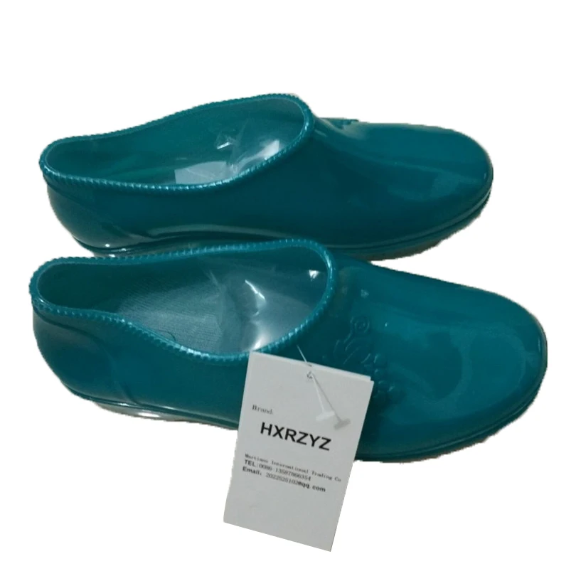 Женские Дождь Обувь Низкого Стиля Желе Ботинки Женщин Круглым Носком Резиновые