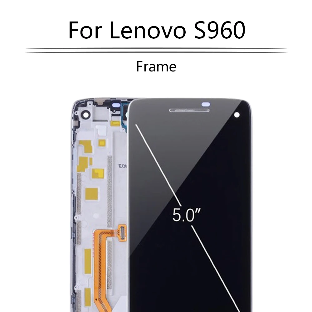 Оригинальный 5 0 &quotдисплей для LENOVO S960 LCD сенсорный экран с рамкой дигитайзер Lenovo