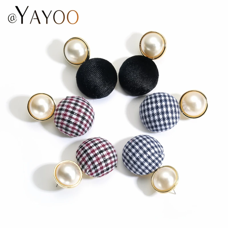 AYAYOO индийские большие висячие серьги для женщин имитация жемчуга золотистого