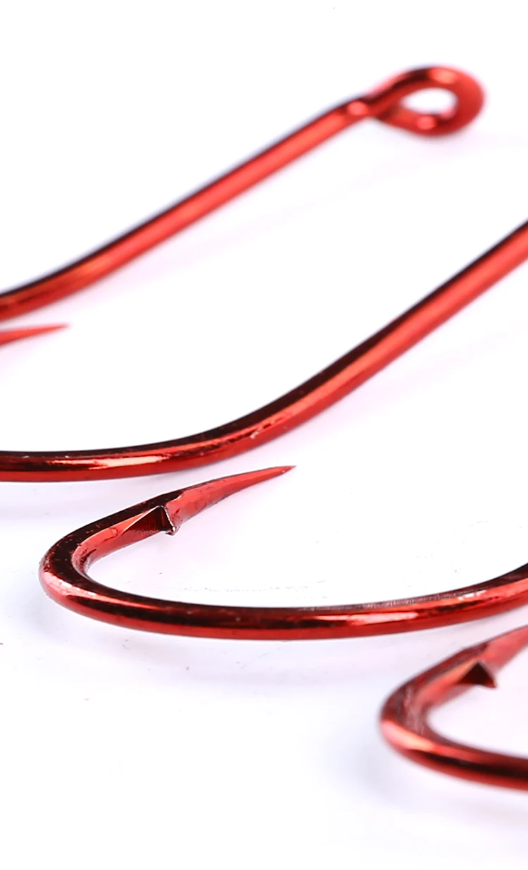 Mustad 92554 Орлиная красная рыба колючий крючок Длинная тонкая червь Приманка Высокоуглеродистая сталь Ультра точечные крючки морские острые Крючки