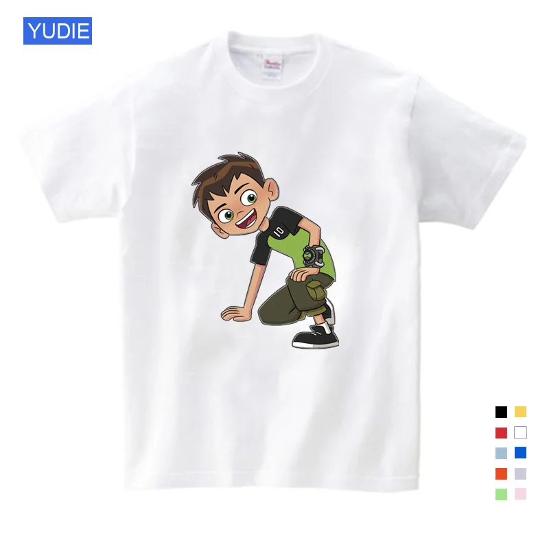 Новая модная детская футболка Omnitrix Ben 10, футболка, летние топы для маленьких мальчиков и девочек с рисунком аниме, 3-8 лет, YUDIE - Цвет: T-shirt