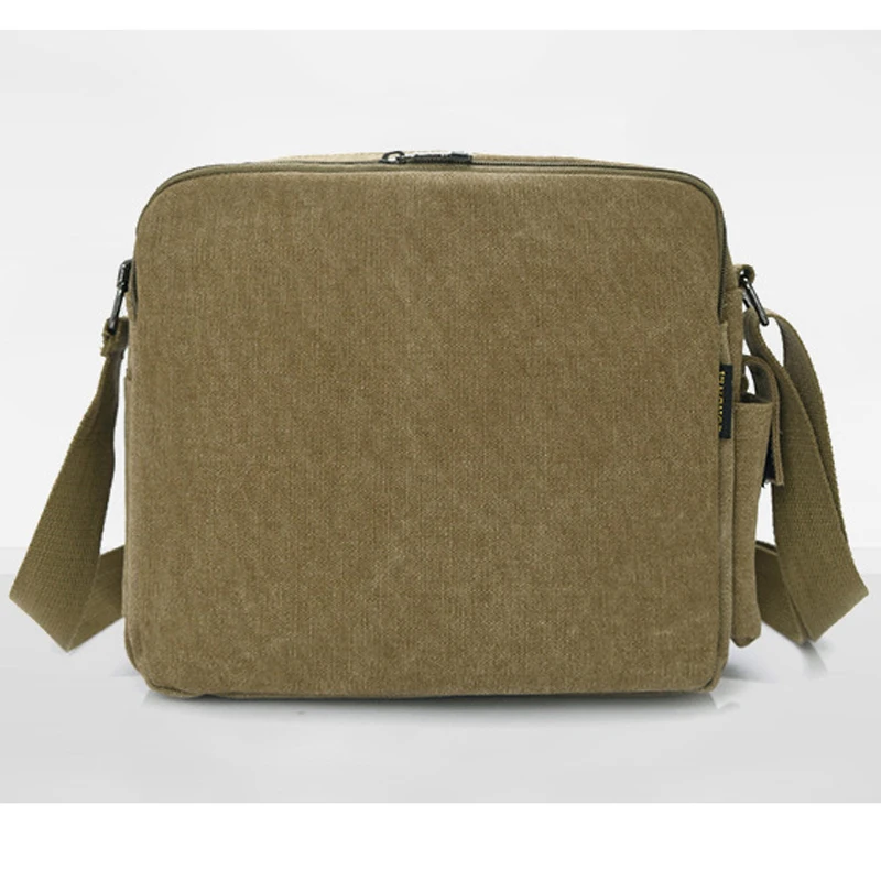 Foikvoon Холст сумка Для мужчин ретро Популярные парня Crossbody одноцветное Цвет
