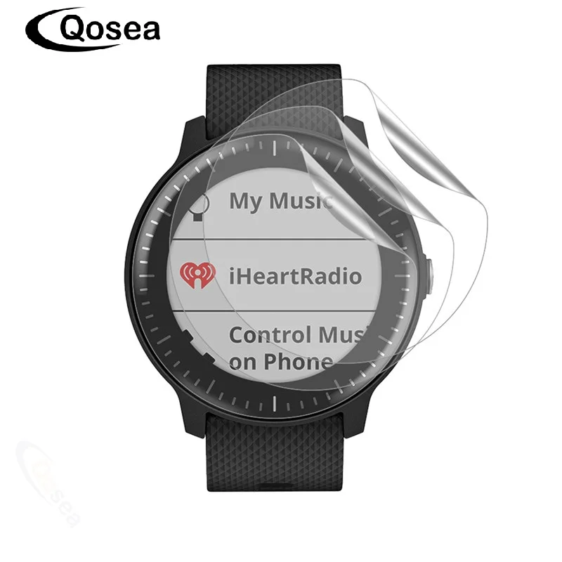 Qosea для Garmin Vivoactive 3 музыкальная защита экрана ультра-тонкая прозрачная взрывобезопасная пленка для Vivoactive 3 музыкальная Передняя мягкая пленка