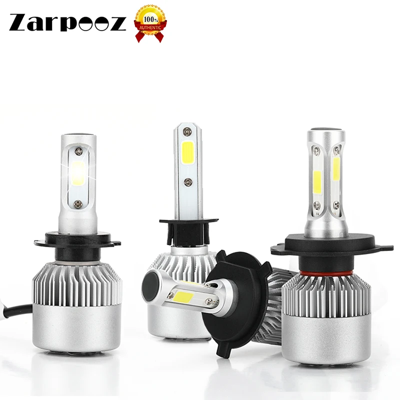 Zarpooz 2 шт. C6 автомобильные лампы для передних фар H7 светодиодный H4 HB2 H1 H3 H11 HB3 9005 HB4